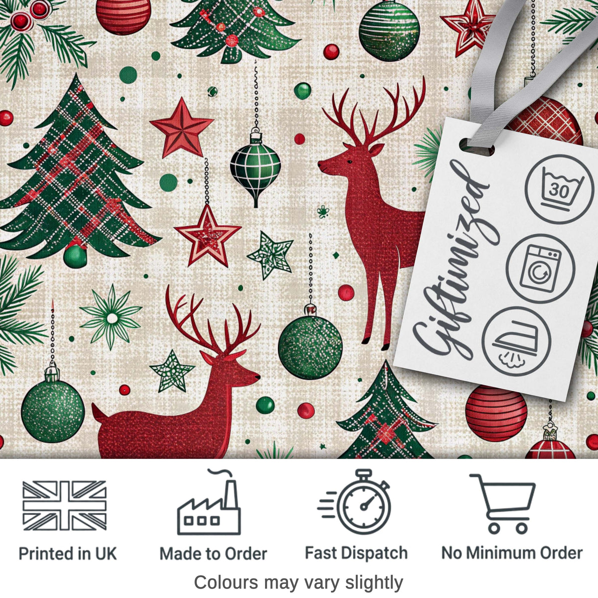 Pastel Christmas Trees Scandinavian Neutral Seamless Pattern Lovely  Digital Print Material by the Metre UK Sewing Quilting Textile