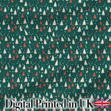 Rustic Painted Christmas Trees Vintage Seamless Pattern Lovely  Digital Print Material by the Metre UK Sewing Quilting Textile