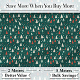 Rustic Painted Christmas Trees Vintage Seamless Pattern Lovely  Digital Print Material by the Metre UK Sewing Quilting Textile