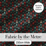 Dense Scandinavian Christmas Trees Green Seamless Pattern Lovely  Digital Print Material by the Metre UK Sewing Quilting Textile