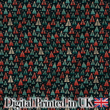 Dense Scandinavian Christmas Trees Green Seamless Pattern Lovely  Digital Print Material by the Metre UK Sewing Quilting Textile