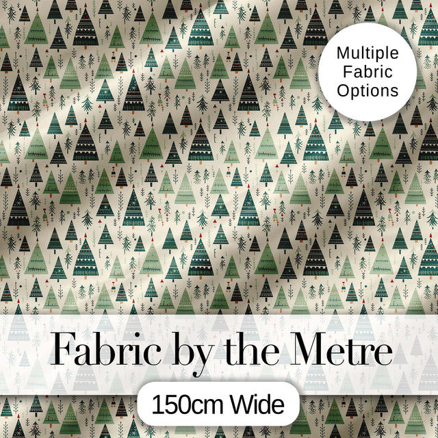 Watercolor Christmas Tree Pastel Forest Seamless Pattern Lovely  Digital Print Material by the Metre UK Sewing Quilting Textile