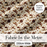 Coffee Beans Colorful Modern Seamless Pattern Stylish Everyday   Digital Print Material by the Metre UK Sewing Quilting Textile