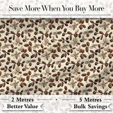 Watercolor Coffee Beans Mixed Seeds Seamless Pattern Lovely  Digital Print Material by the Metre UK Sewing Quilting Textile