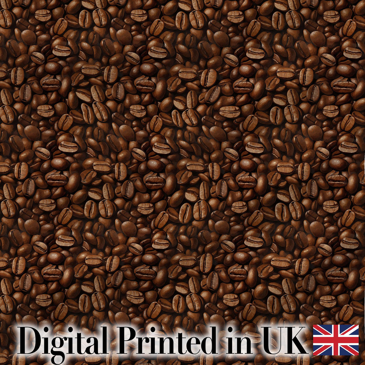 Coffee Beans Realstic Beautiful Seamless Pattern Lovely  Digital Print Material by the Metre UK Sewing Quilting Textile