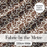 Hand Drawn Coffee Beans and Leaves Seamless Pattern Cute Unique Gift  Digital Print Material by the Metre UK Sewing Quilting Textile