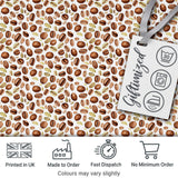 Coffee Beans and Olive Leaves Minimal Seamless Pattern Lovely  Digital Print Material by the Metre UK Sewing Quilting Textile