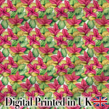 Red Green Botanical Leaves Vintage Seamless Pattern Cute Unique Gift  Digital Print Material by the Metre UK Sewing Quilting Textile