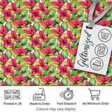 Red Green Botanical Leaves Vintage Seamless Pattern Cute Unique Gift  Digital Print Material by the Metre UK Sewing Quilting Textile