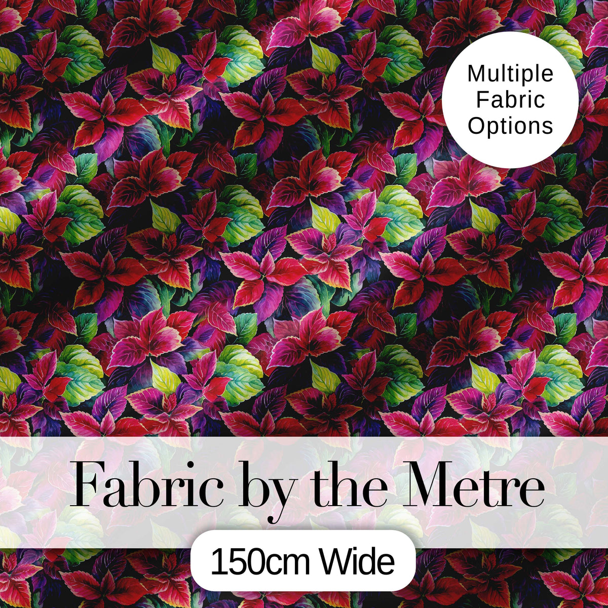 Bold Red Green Tropical Leaves Seamless Pattern Beautiful Coffee Cup  Digital Print Material by the Metre UK Sewing Quilting Textile