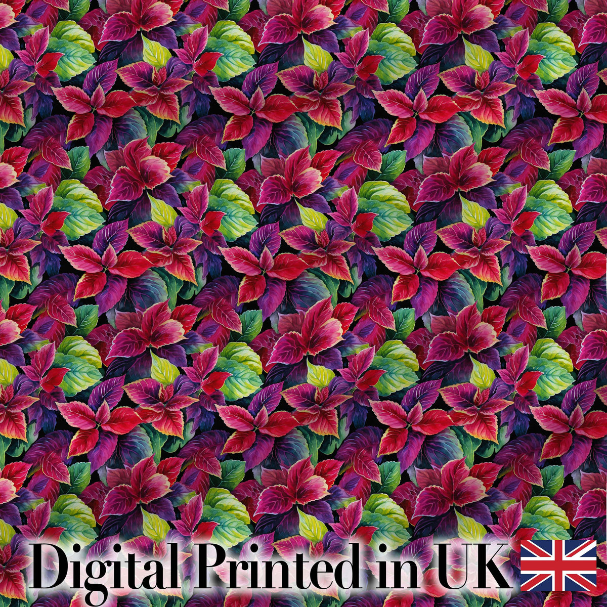 Bold Red Green Tropical Leaves Seamless Pattern Beautiful Coffee Cup  Digital Print Material by the Metre UK Sewing Quilting Textile