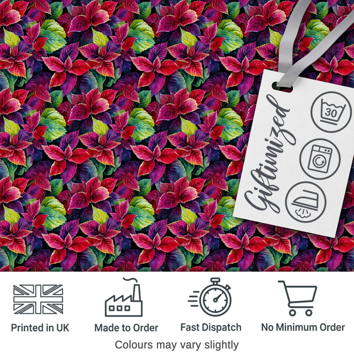 Bold Red Green Tropical Leaves Seamless Pattern Beautiful Coffee Cup  Digital Print Material by the Metre UK Sewing Quilting Textile