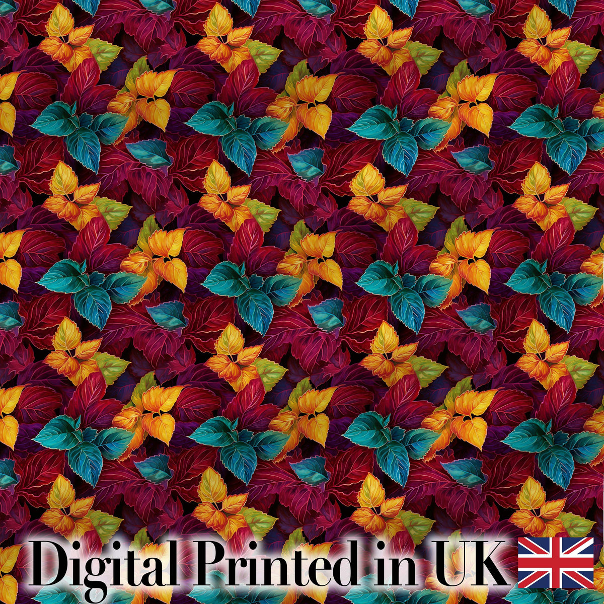 Pink Green Watercolor Leaf Botanical Seamless Pattern Lovely  Digital Print Material by the Metre UK Sewing Quilting Textile