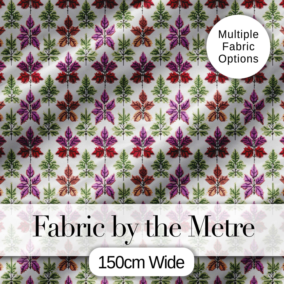Vibrant Red Yellow Poinsettia Floral Seamless Pattern Lovely  Digital Print Material by the Metre UK Sewing Quilting Textile