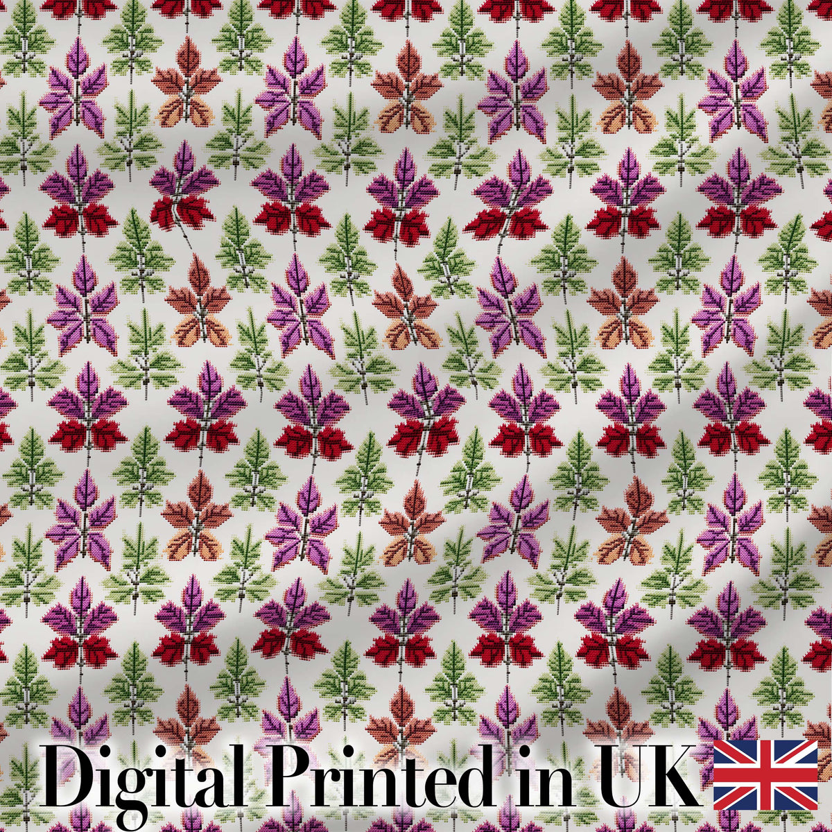 Vibrant Red Yellow Poinsettia Floral Seamless Pattern Lovely  Digital Print Material by the Metre UK Sewing Quilting Textile