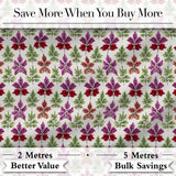 Vibrant Red Yellow Poinsettia Floral Seamless Pattern Lovely  Digital Print Material by the Metre UK Sewing Quilting Textile