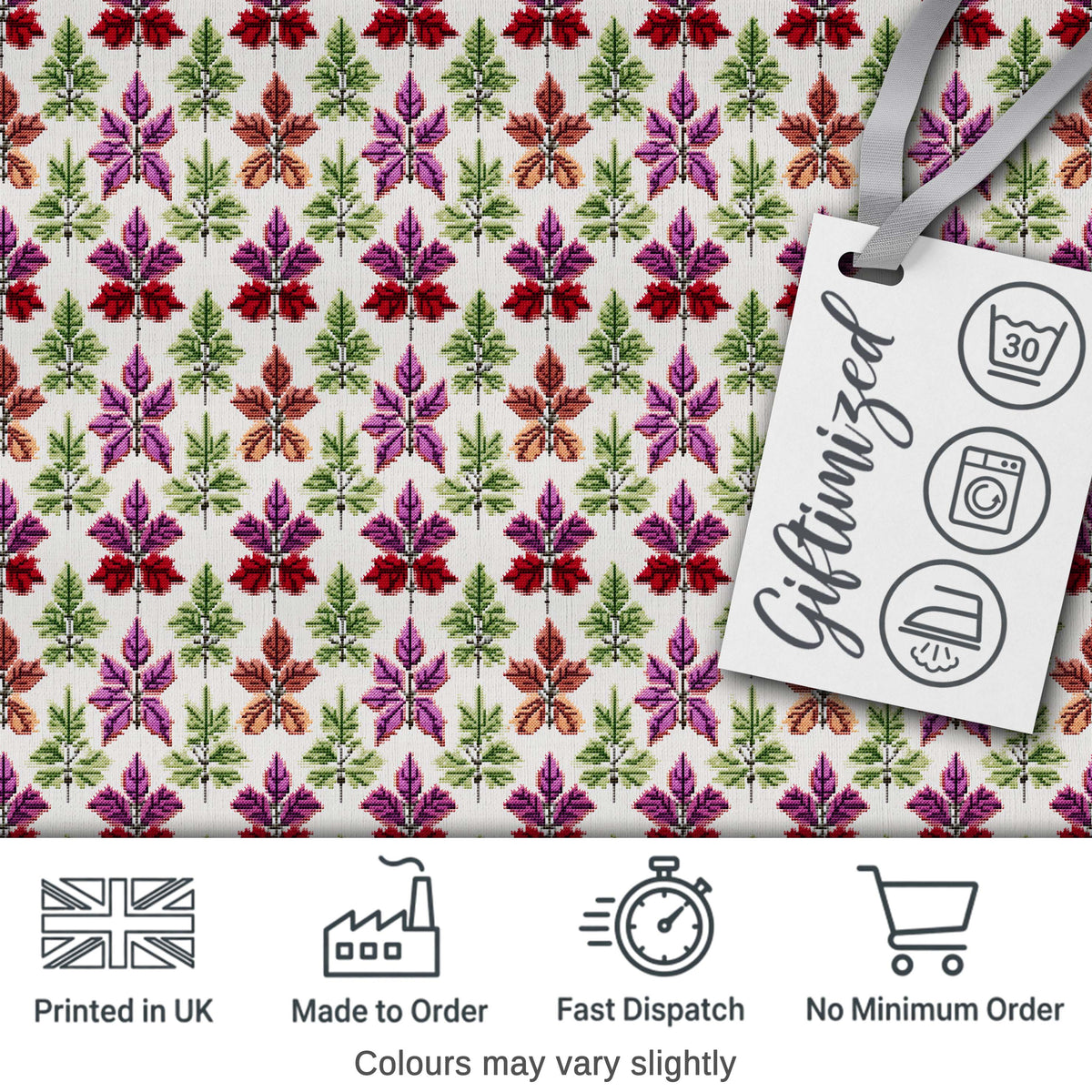 Vibrant Red Yellow Poinsettia Floral Seamless Pattern Lovely  Digital Print Material by the Metre UK Sewing Quilting Textile