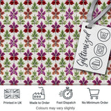 Vibrant Red Yellow Poinsettia Floral Seamless Pattern Lovely  Digital Print Material by the Metre UK Sewing Quilting Textile