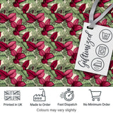 Dark Green Burgundy Foliage Dense Seamless Pattern Cute Unique Gift  Digital Print Material by the Metre UK Sewing Quilting Textile