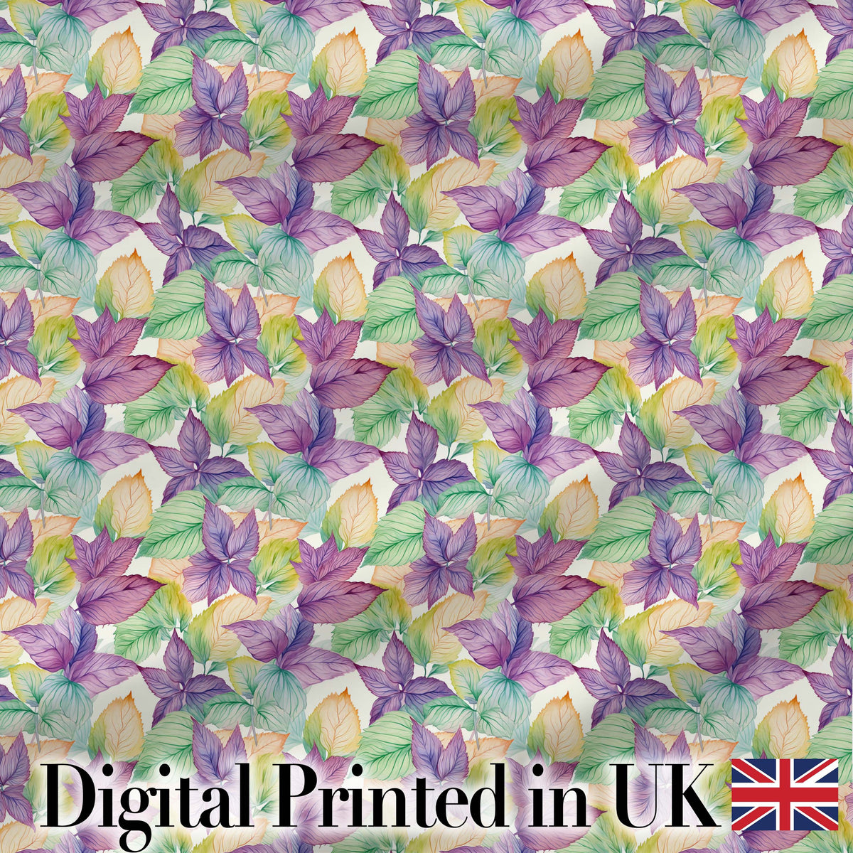 Soft Pink Watercolor Leaf Botanical Seamless Pattern Lovely  Digital Print Material by the Metre UK Sewing Quilting Textile