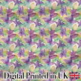 Soft Pink Watercolor Leaf Botanical Seamless Pattern Lovely  Digital Print Material by the Metre UK Sewing Quilting Textile
