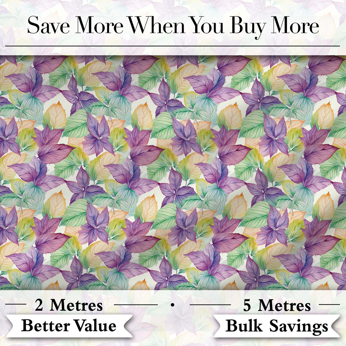 Soft Pink Watercolor Leaf Botanical Seamless Pattern Lovely  Digital Print Material by the Metre UK Sewing Quilting Textile