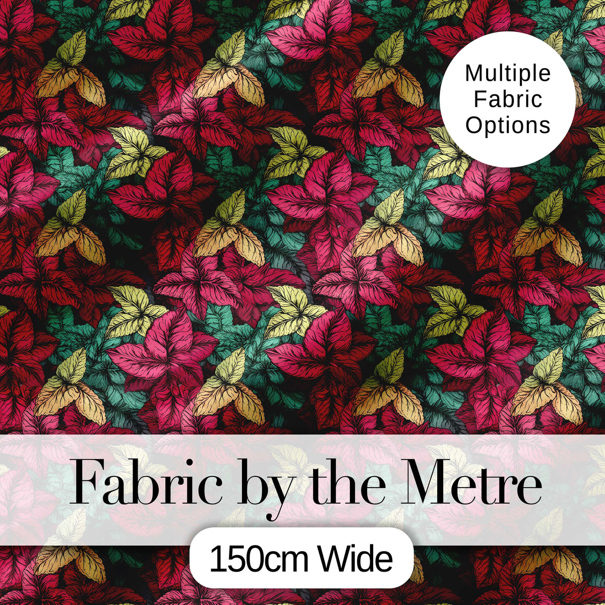 Abstract Blue Orange Floral Artistic Seamless Pattern Lovely  Digital Print Material by the Metre UK Sewing Quilting Textile