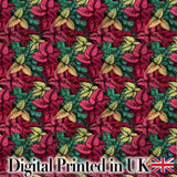 Abstract Blue Orange Floral Artistic Seamless Pattern Lovely  Digital Print Material by the Metre UK Sewing Quilting Textile
