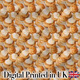 Classic Cream Puff Dessert Repeat Seamless Pattern Cute Unique Gift  Digital Print Material by the Metre UK Sewing Quilting Textile