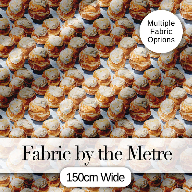 Cupcake and Fruit Dessert Pastel Seamless Pattern Cute Unique Gift  Digital Print Material by the Metre UK Sewing Quilting Textile