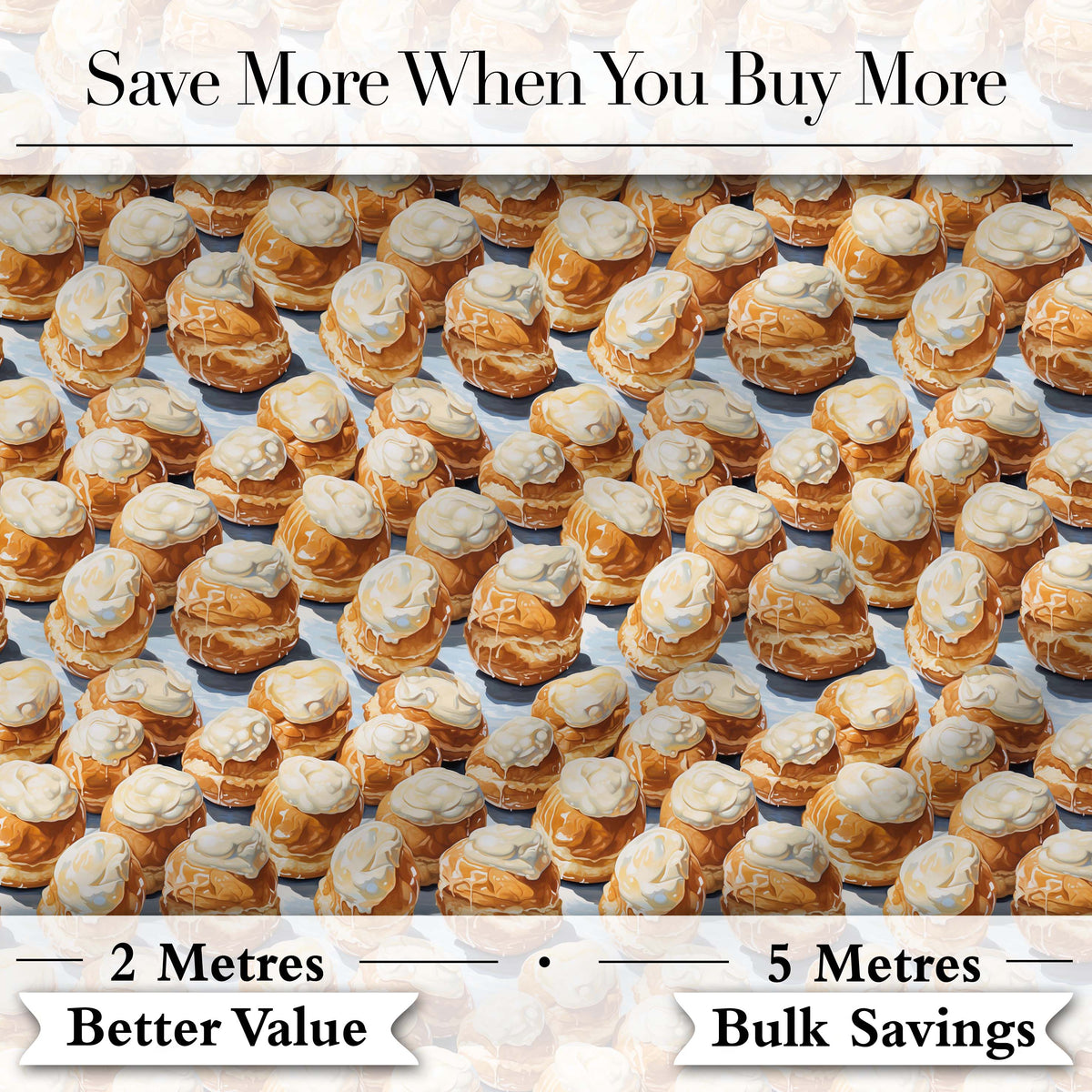 Cupcake and Fruit Dessert Pastel Seamless Pattern Cute Unique Gift  Digital Print Material by the Metre UK Sewing Quilting Textile