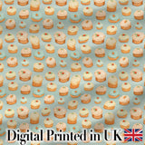 Vintage Cream Puff Dessert Repeating Pattern Soft Pastel Seamless  Digital Print Material by the Metre UK Sewing Quilting Textile