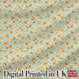 Watercolor Croissant Pastry Soft Blue Artistic Seamless Pattern  Digital Print Material by the Metre UK Sewing Quilting Textile
