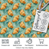 Croissant with Chocolate Dip and Berries Elegant Seamless Pattern  Digital Print Material by the Metre UK Sewing Quilting Textile