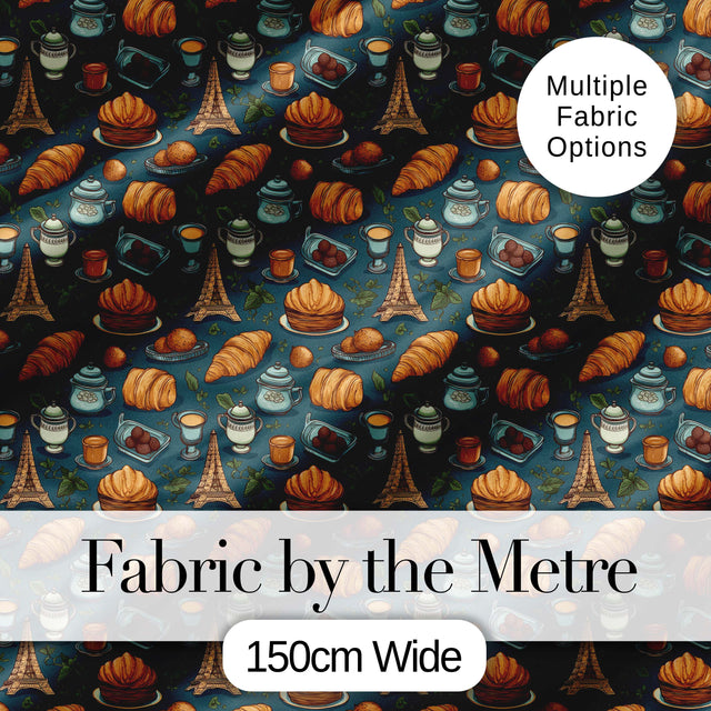 Minimal Line Art Croissant Pattern Soft Green Background Modern  Digital Print Material by the Metre UK Sewing Quilting Textile
