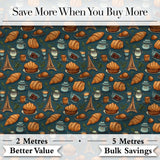 Minimal Line Art Croissant Pattern Soft Green Background Modern  Digital Print Material by the Metre UK Sewing Quilting Textile