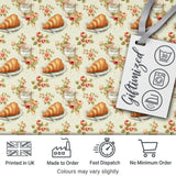Realistic Croissant Pastry White Background Food Photography Style  Digital Print Material by the Metre UK Sewing Quilting Textile