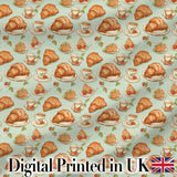 Watercolor Crystal Gemstone Soft Beige Background Mineral Lovely  Digital Print Material by the Metre UK Sewing Quilting Textile