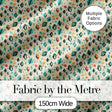 Watercolor Red Blue Crystal Seamless Pattern Artistic Gemstone  Digital Print Material by the Metre UK Sewing Quilting Textile