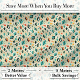 Watercolor Red Blue Crystal Seamless Pattern Artistic Gemstone  Digital Print Material by the Metre UK Sewing Quilting Textile