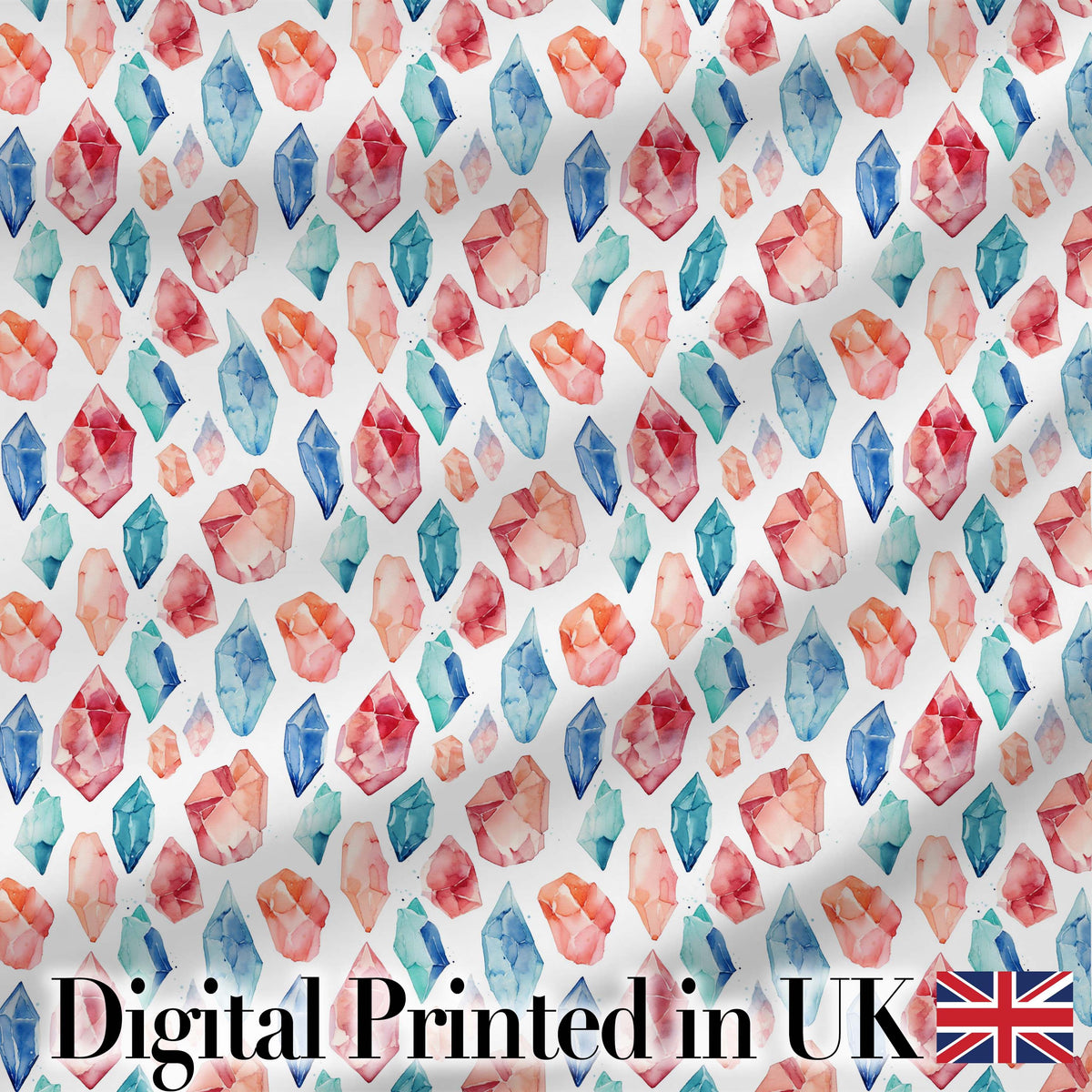 Multicolor Pastel Crystal Seamless Pattern Soft Background Abstract  Digital Print Material by the Metre UK Sewing Quilting Textile