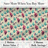 Soft Pastel Green Geometric Crystal Seamless Pattern Lovely  Digital Print Material by the Metre UK Sewing Quilting Textile