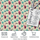 Soft Pastel Green Geometric Crystal Seamless Pattern Lovely  Digital Print Material by the Metre UK Sewing Quilting Textile