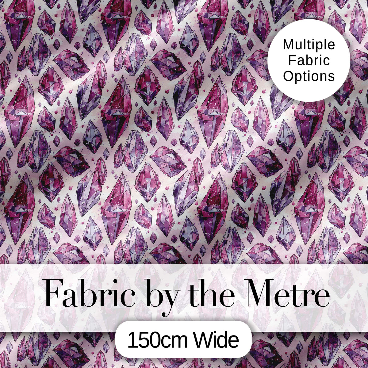Vibrant Abstract Crystal Brushstroke Seamless Pattern Lovely  Digital Print Material by the Metre UK Sewing Quilting Textile