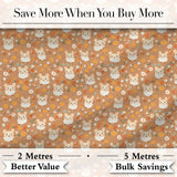 Cartoon Hamster Bow Tie Teal Seamless Pattern Cute Unique Gift  Digital Print Material by the Metre UK Sewing Quilting Textile