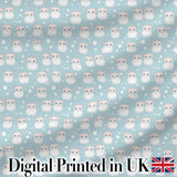 Cute Hamster Winter Snow Seamless Pattern Beautiful Coffee Cup  Digital Print Material by the Metre UK Sewing Quilting Textile