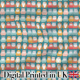 Cute Hamster Cartoon Blue Heart Pattern Seamless Cute Unique Gift  Digital Print Material by the Metre UK Sewing Quilting Textile