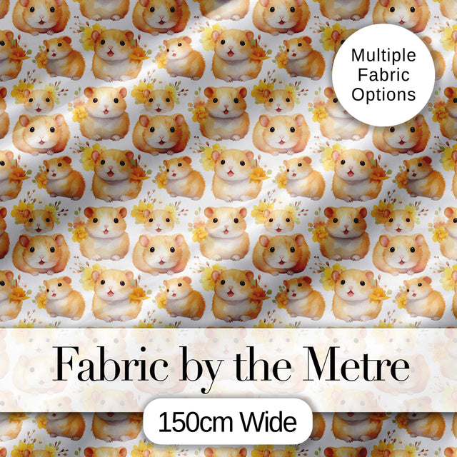 Soft Beige Hamster Autumn Leaf Seamless Pattern Perfect Gift for Her  Digital Print Material by the Metre UK Sewing Quilting Textile