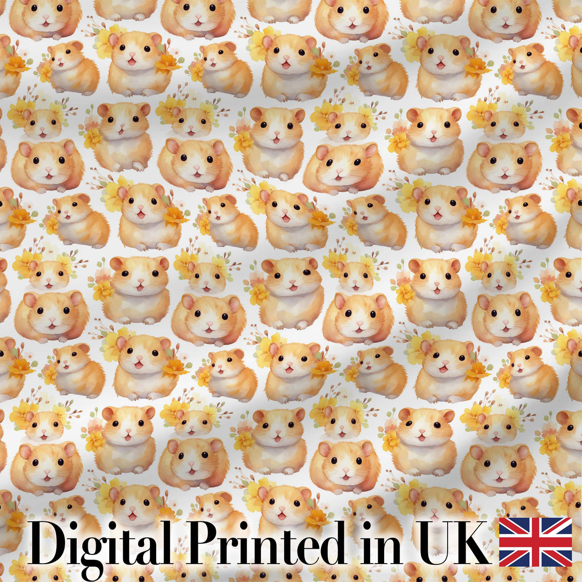 Soft Beige Hamster Autumn Leaf Seamless Pattern Perfect Gift for Her  Digital Print Material by the Metre UK Sewing Quilting Textile
