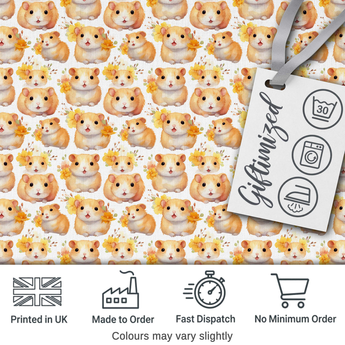 Soft Beige Hamster Autumn Leaf Seamless Pattern Perfect Gift for Her  Digital Print Material by the Metre UK Sewing Quilting Textile